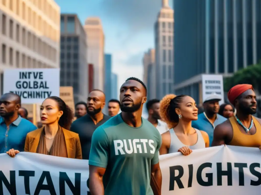 Activistas de la diáspora africana unidos por la igualdad global Activistas de la diáspora africana unidos por derechos humanos y activismo en protesta pacífica global