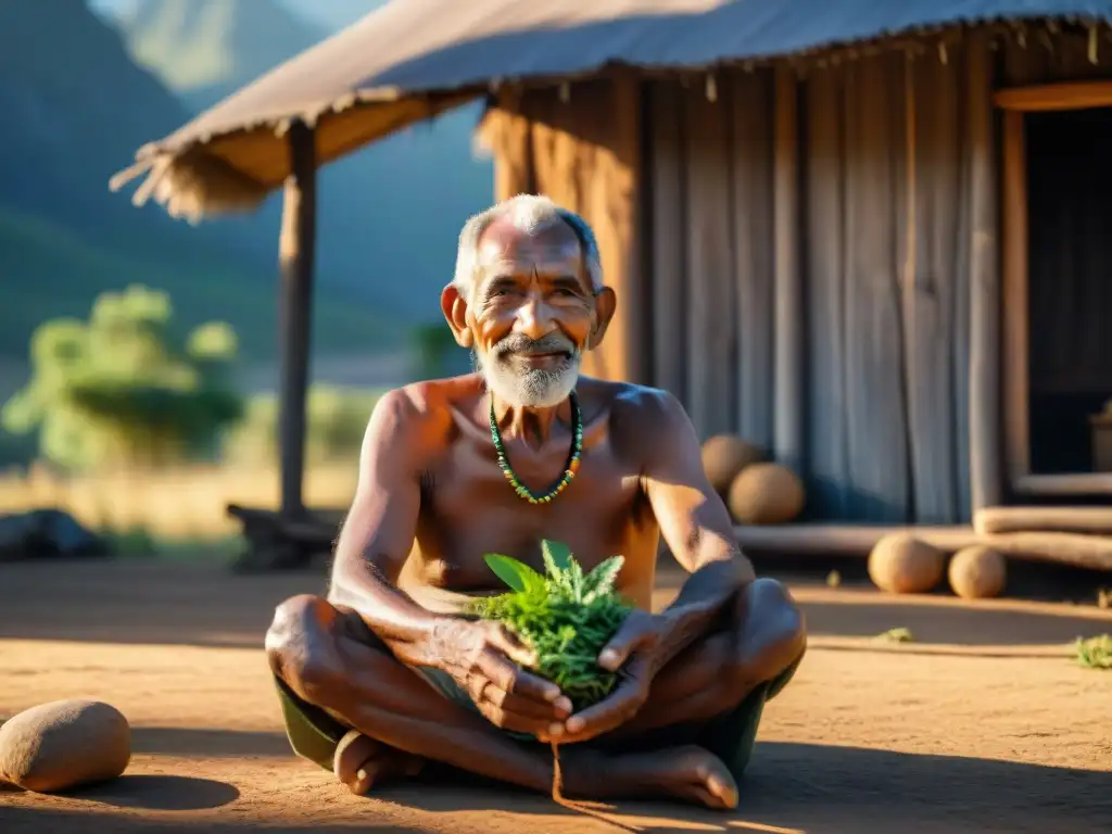 Ancestral sabiduría compartida con entusiasmo a niños en entorno natural