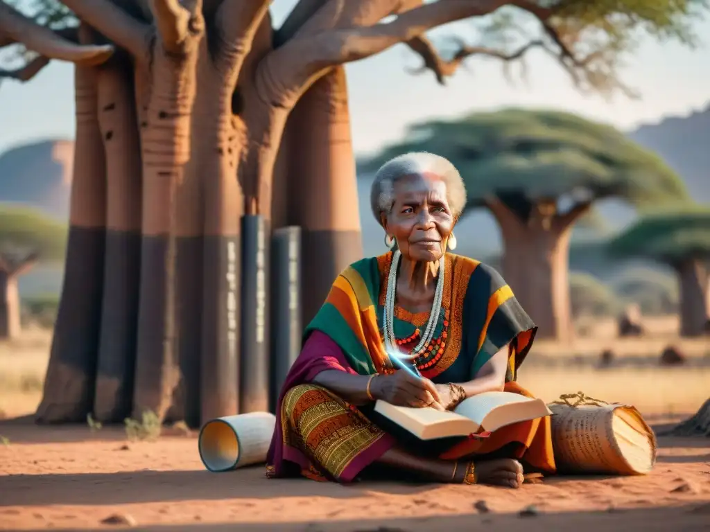 Una anciana africana revive lenguas antiguas bajo un baobab