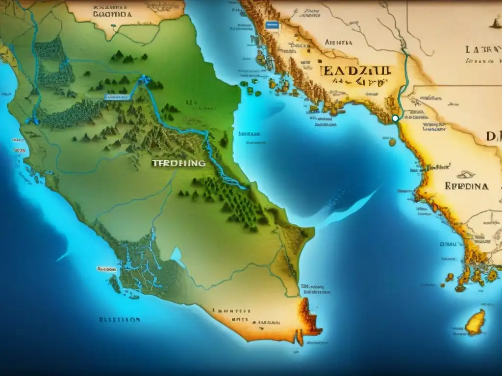 Antiguo mapa detallado de expediciones y descubrimientos de civilizaciones africanas en el Nilo Azul