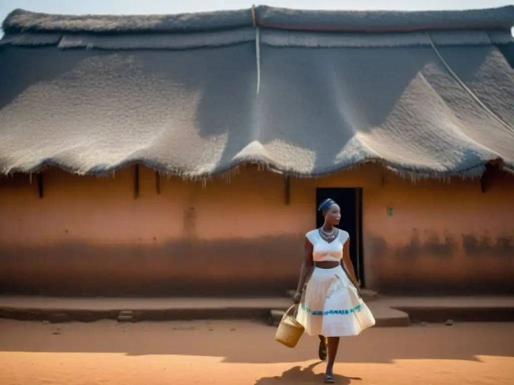 Antiguos Palacios reales Abomey Dahomey, detalle arquitectónico y cultural en Benin
