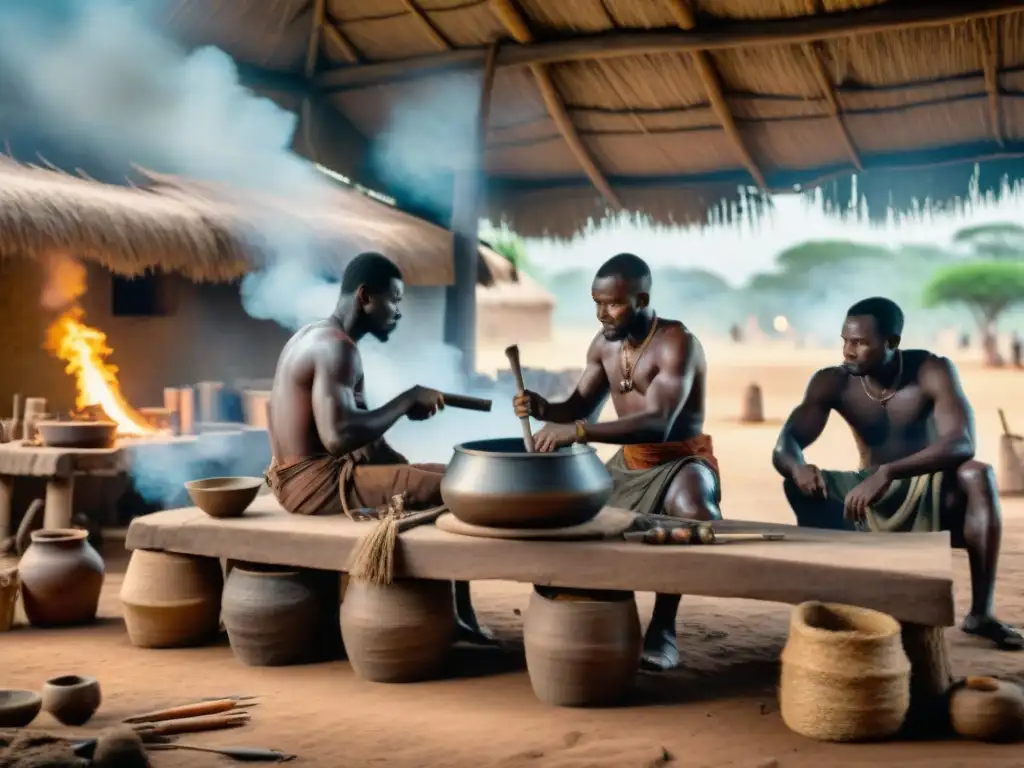 Forjando armamentos en civilizaciones África Central: Artesanía y cultura se entrelazan en la creación de armas tradicionales