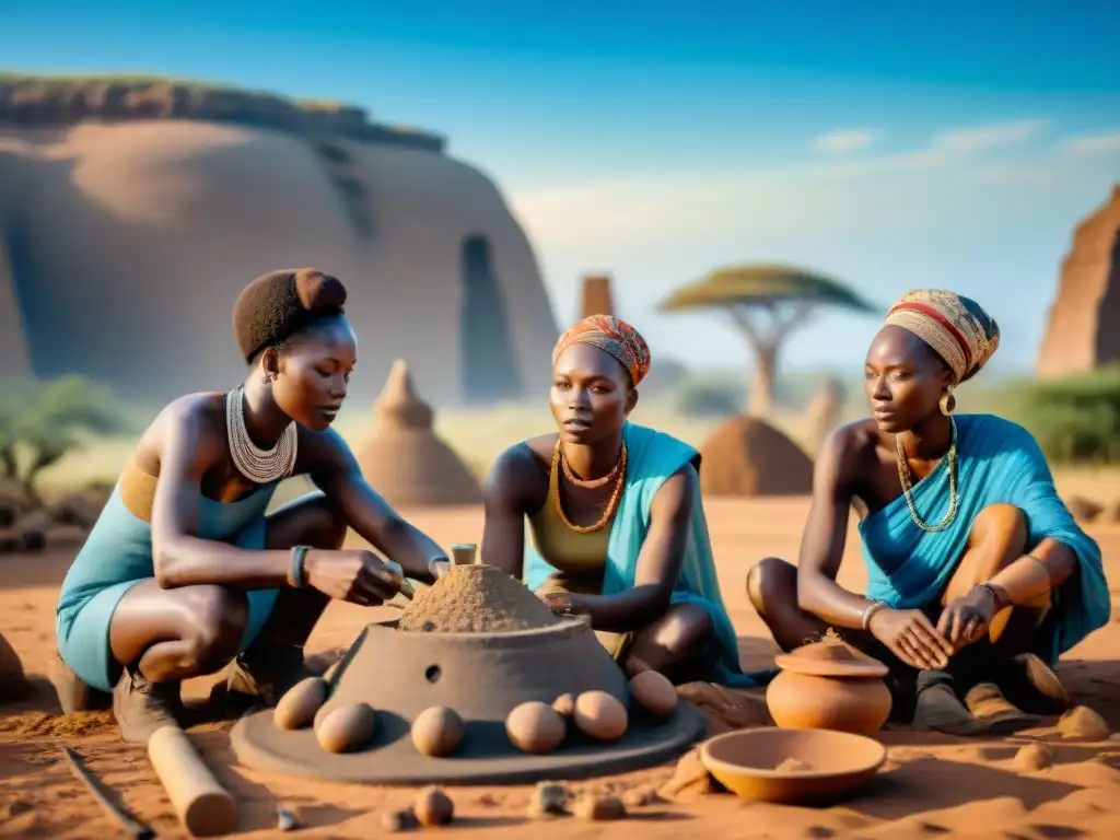 Exploración arqueológica en África: equipo usando tecnología para explorar civilizaciones africanas