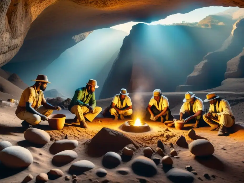 Arqueólogos excavando artefactos antiguos bajo el sol africano en el Valle del Rift