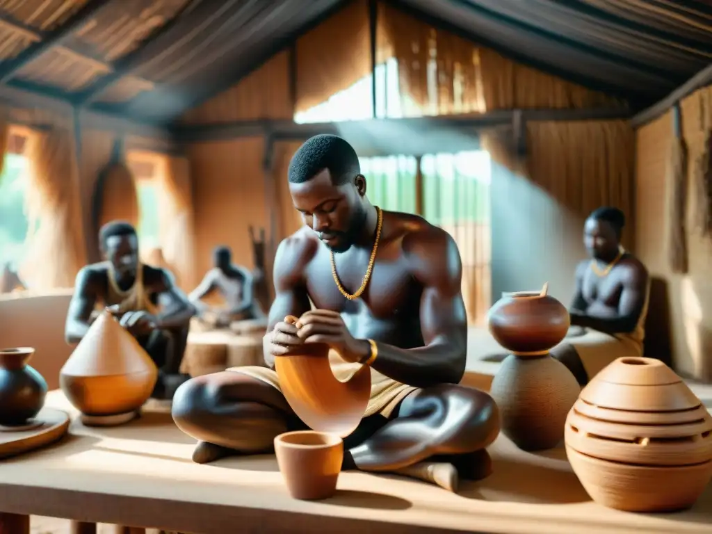 Arte africano redefine conceptos belleza: Artesanos esculpen detalladas estatuas de madera en taller soleado