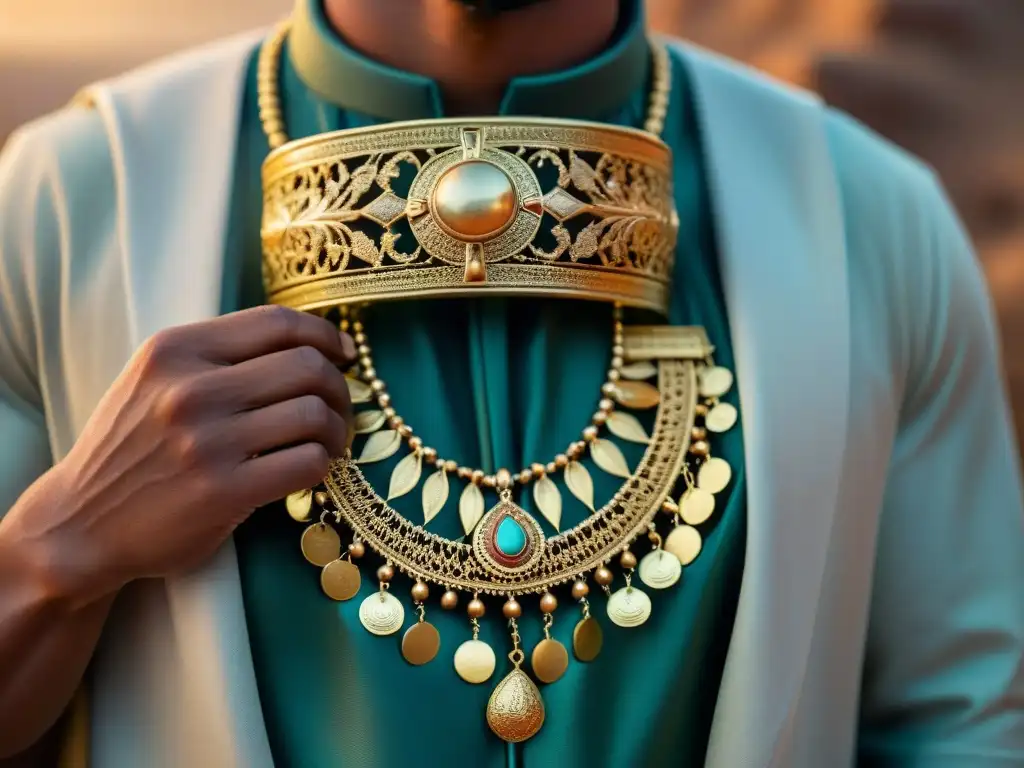 Arte detallado de joyería y artefactos dorados de los imperios africanos, expresiones artísticas imperios africanos