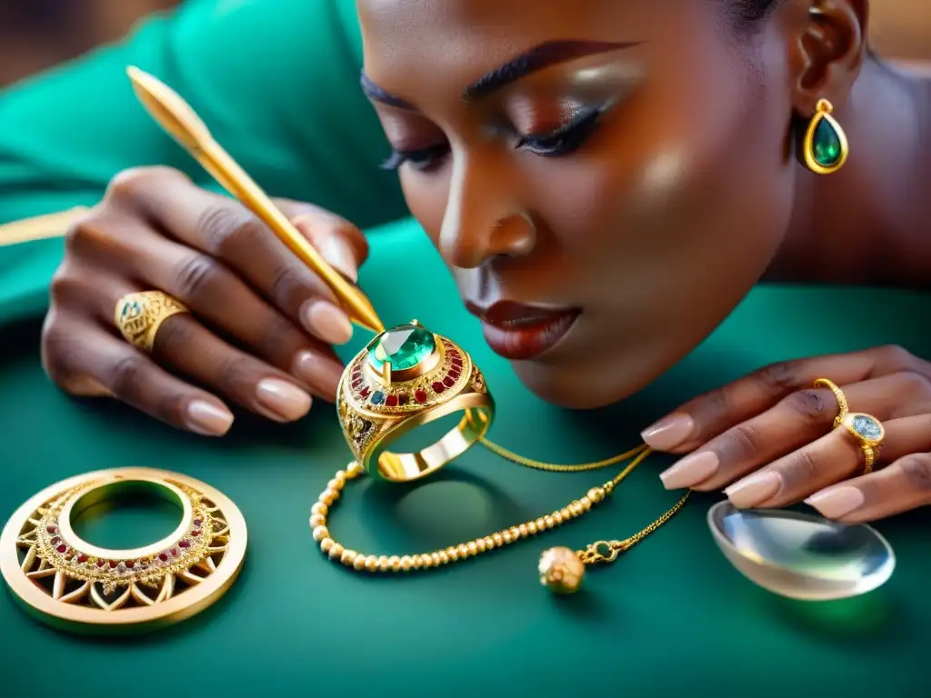 Un artesano crea joyería única con motivos africanos en alta joyería