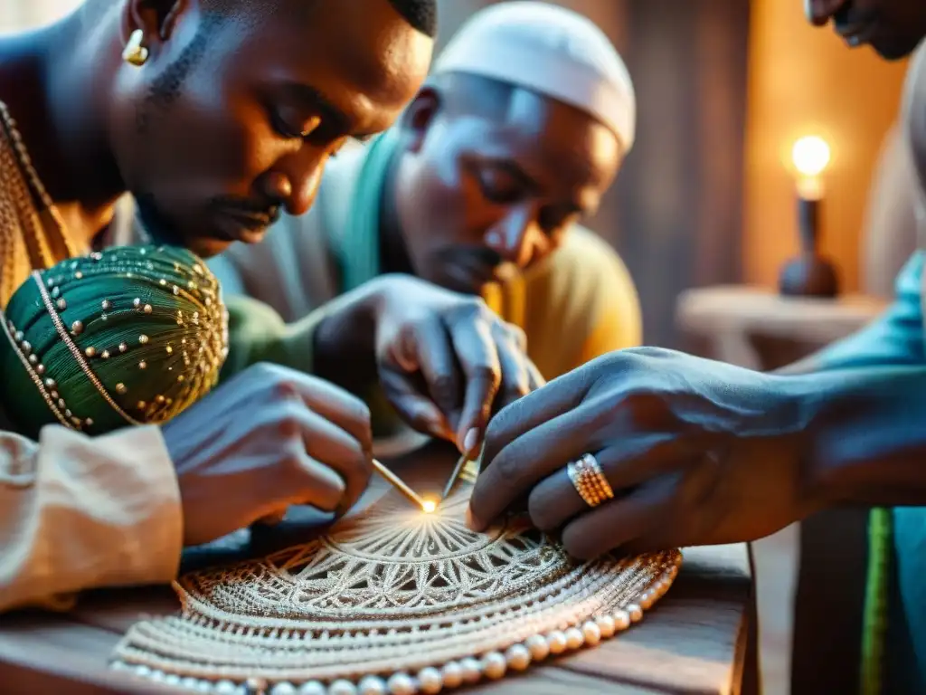 Artesanos africanos tallando máscaras de madera con secretos comerciales gremios África