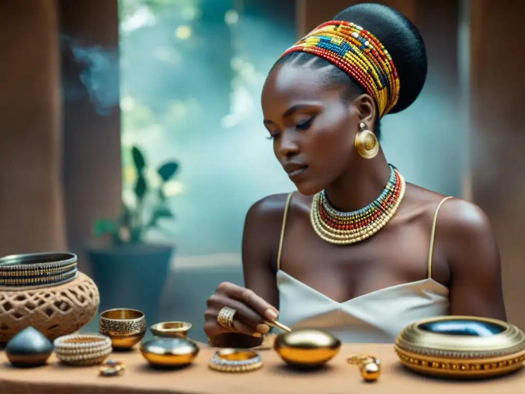 Artista africano crea joyería moderna con técnicas tradicionales, fusionando lujo y tradición