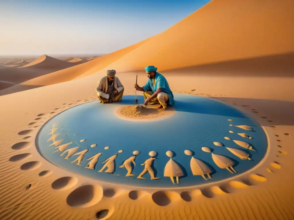 Artistas restauran arte rupestre en Sahara, revelando la belleza de civilizaciones africanas