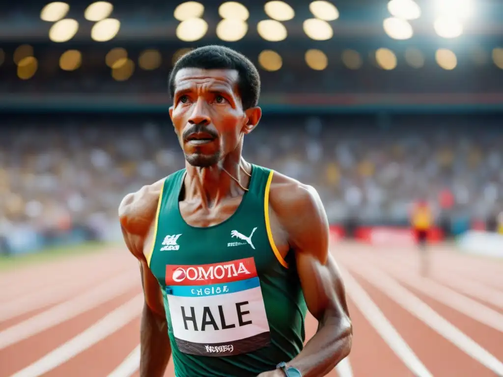 Atleta africano inspirado por historia: Haile Gebrselassie en pista, determinación y legado de Abebe Bikila se reflejan