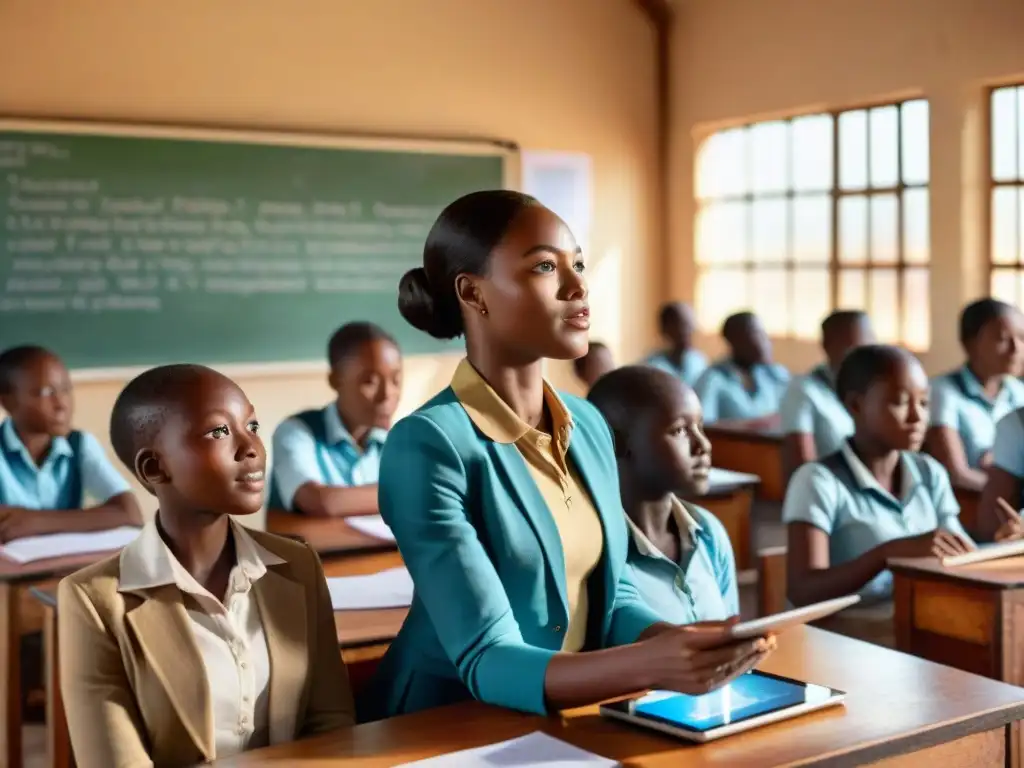 Una aula vibrante en África con innovación educativa