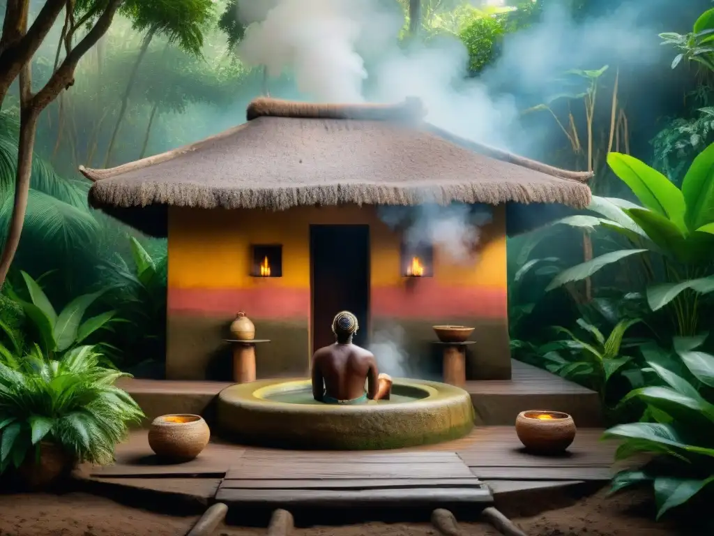 Baños de vapor en África: gente relajada en un ambiente sereno y tradicional