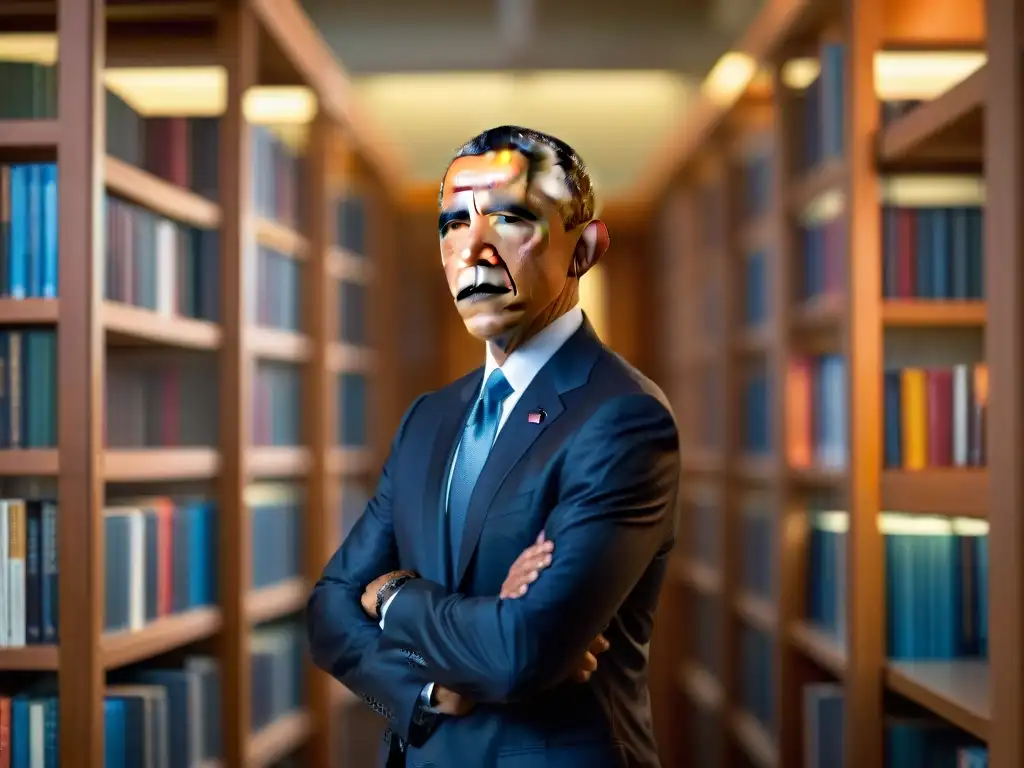 Barack Obama inmerso en la lectura de autobiografías de líderes africanos, reflejando introspección y curiosidad intelectual