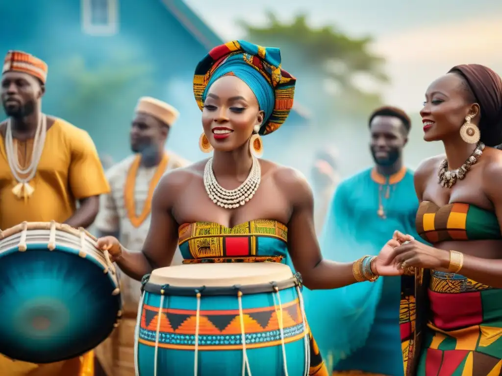 Una boda africana tradicional con influencia moda nupcial africana, llena de color, alegría y tradición