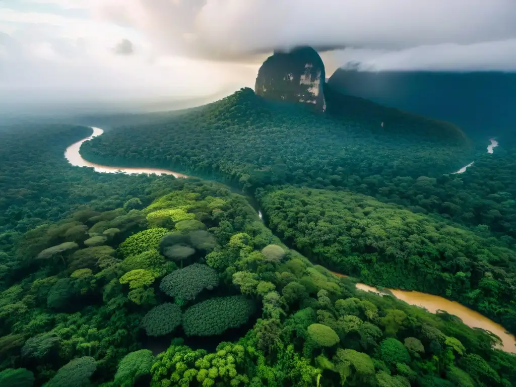 Un bosque tropical exuberante en África Central: un paisaje mágico y misterioso que evoca los relatos fundacionales de civilizaciones en la región