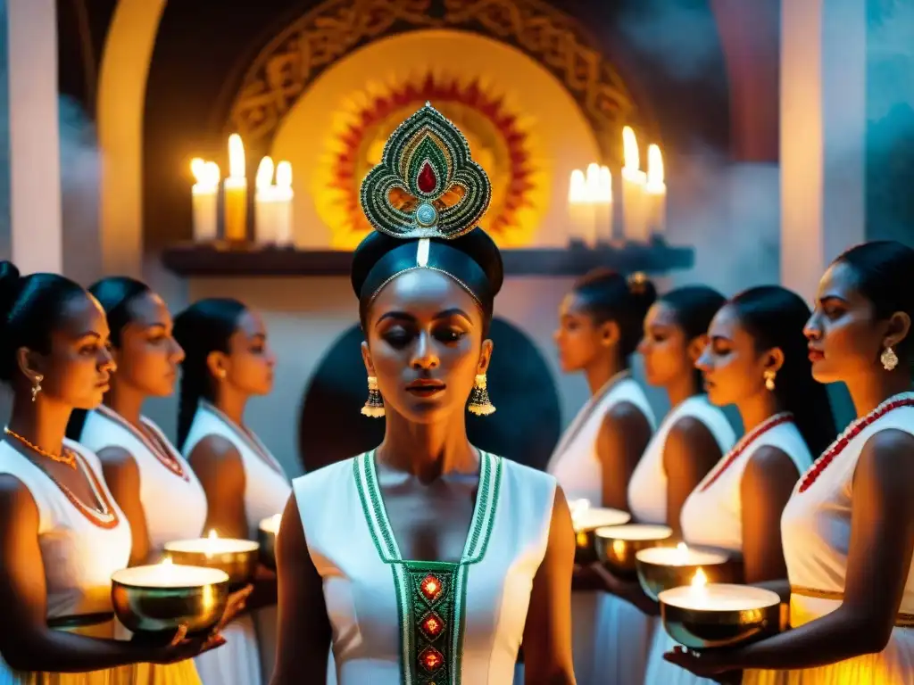 Ceremonia de Candomblé en Salvador, Brasil, con Sincretismo africano en América Latina