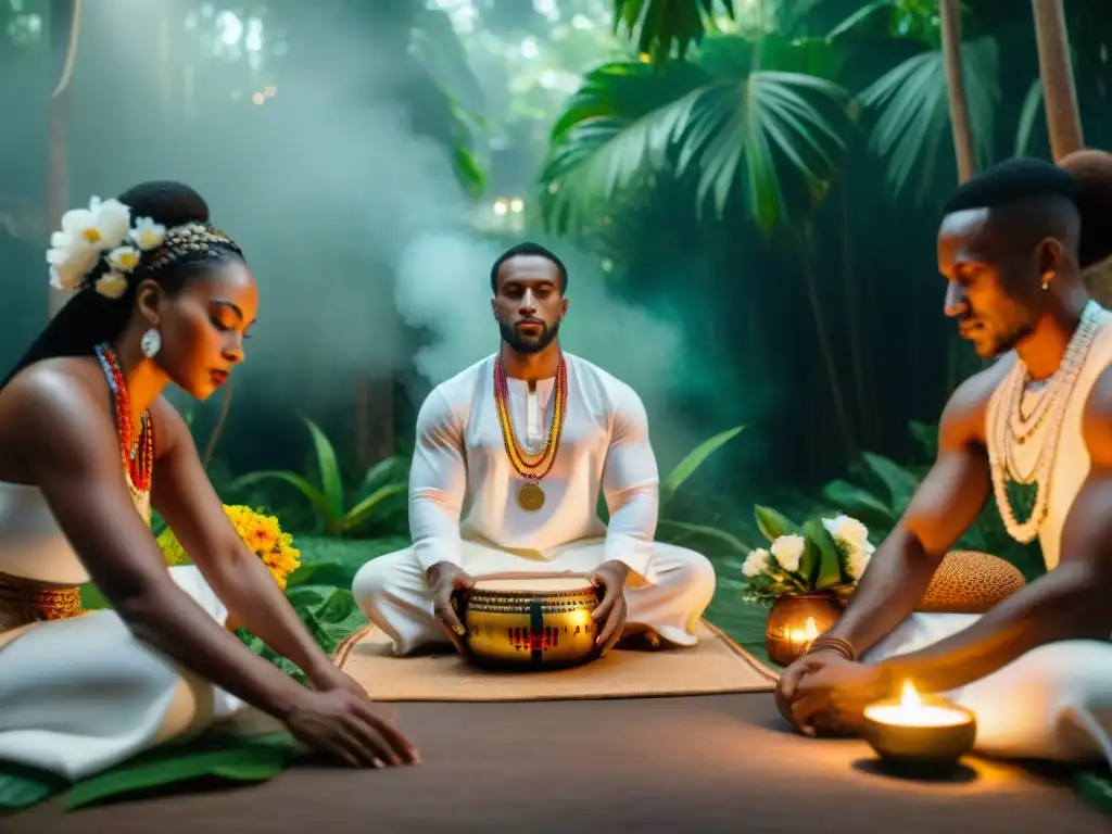 Ceremonia vibrante de Candomblé en Brasil, con sincretismo africano en América Latina