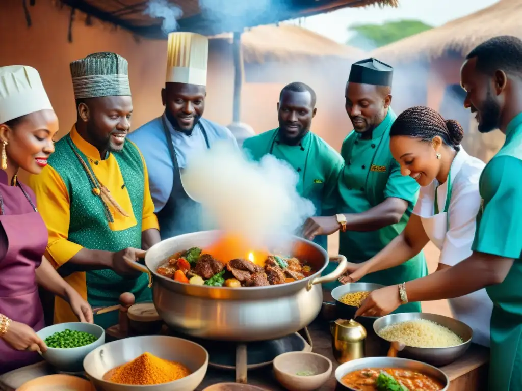 Cocina tradicional africana: chefs de todo el mundo se reúnen alrededor de un guiso africano, fusionando sabores y técnicas