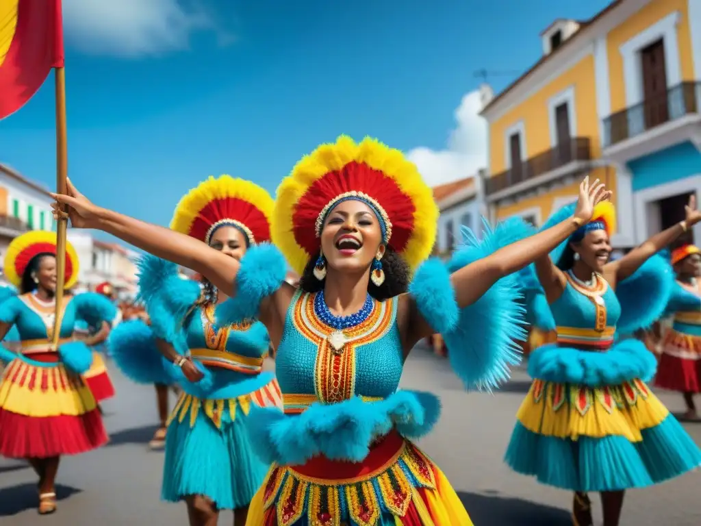 Coloridos bailarines tradicionales celebran la Independencia en Santo Tomé y Príncipe, con trajes ornamentados y plumas