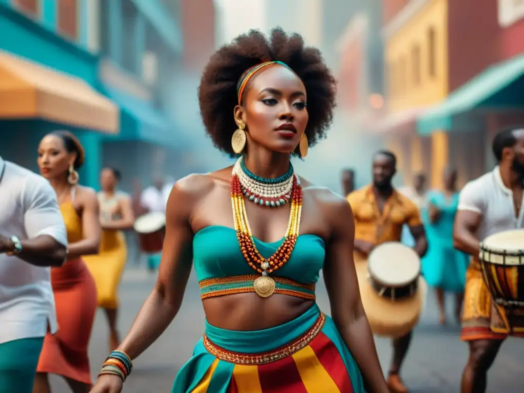 Danza AfroLatina en la calle: una explosión de colores y ritmo que refleja la influencia cultural de la diáspora africana