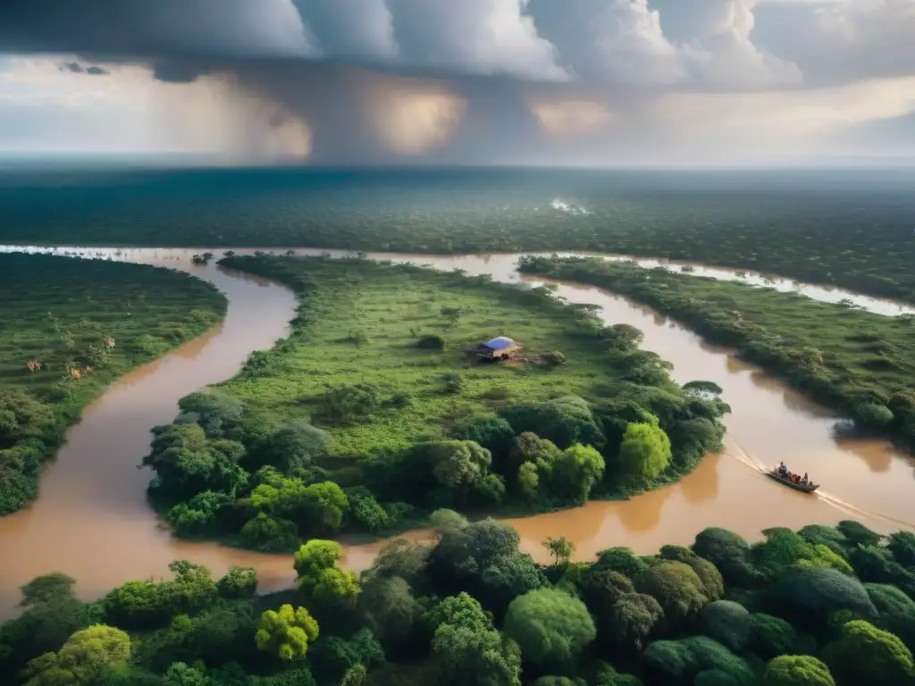 Desastres naturales en África austral: Devastación tras grave inundación, hogares sumergidos, fauna desplazada luchando por sobrevivir