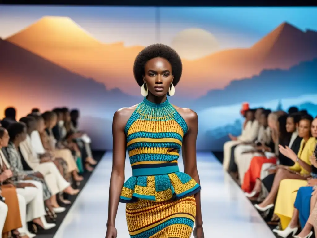 Desfile vibrante en Semana de la Moda Africana en París, fusionando moda africana con influencia europea