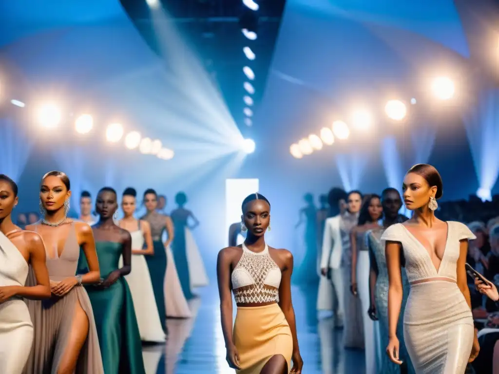 Deslumbrante desfile de moda en África con modelos en diseños de alta costura