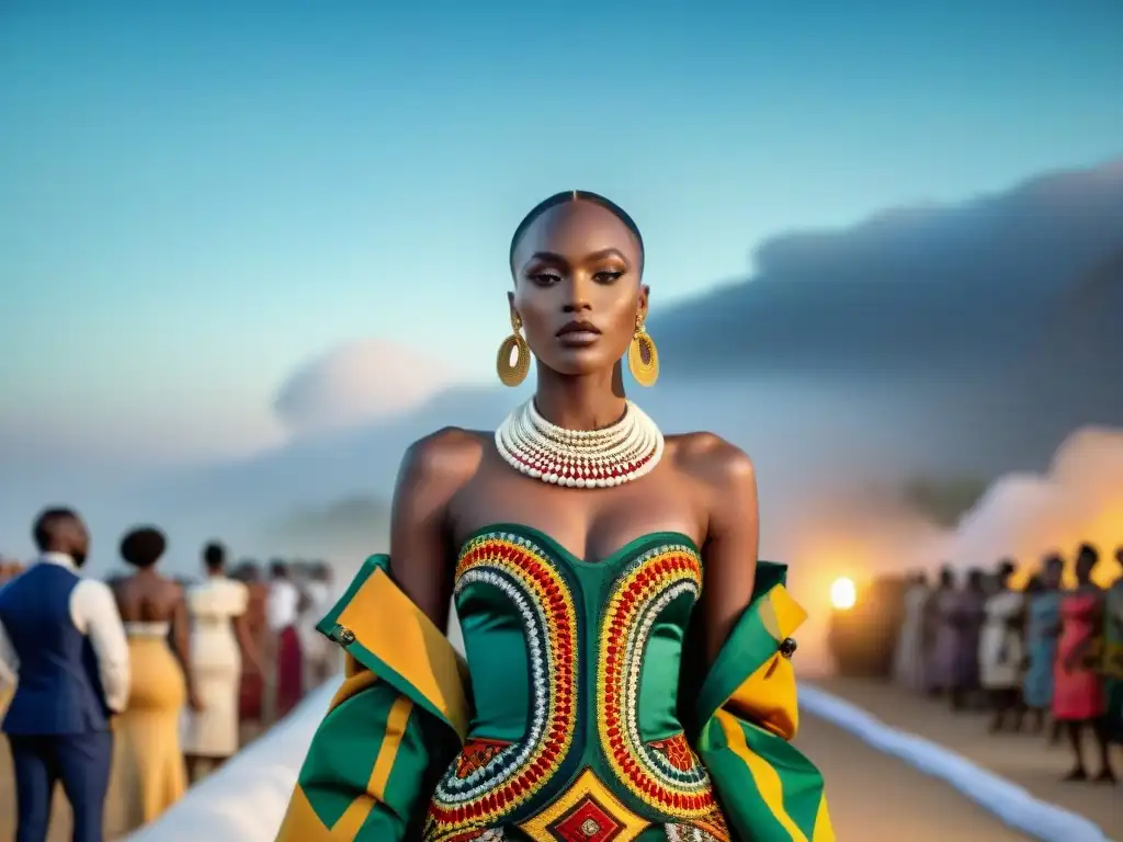 Deslumbrante evento de moda en África con diseño tradicional y moderno