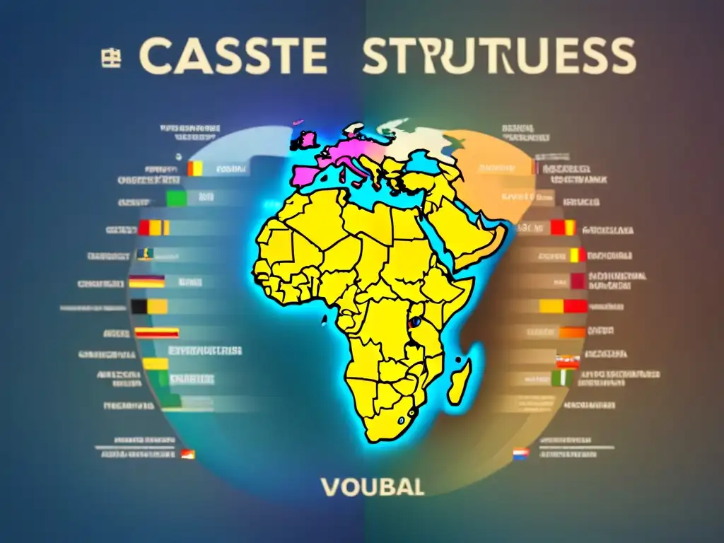 Detallado cuadro comparativo de sistemas de castas globales, incluyendo el Sistema de Castas en África, India, Europa y China