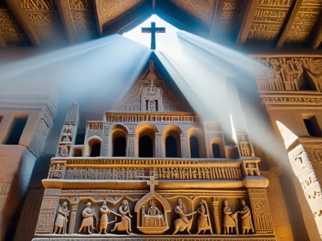 Detalle de la iglesia de Santa María de Sion en Aksum, Imperio de Aksum raíces cristianismo