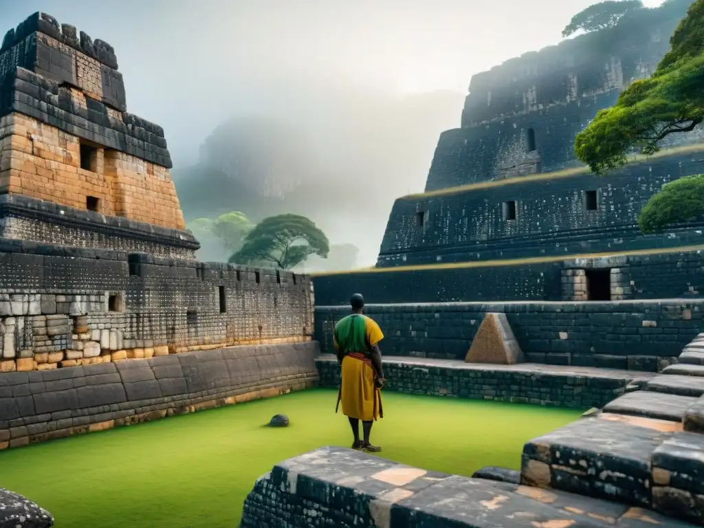 Detalle impresionante de las ruinas de Gran Zimbabue, resaltando su arquitectura y colores vibrantes