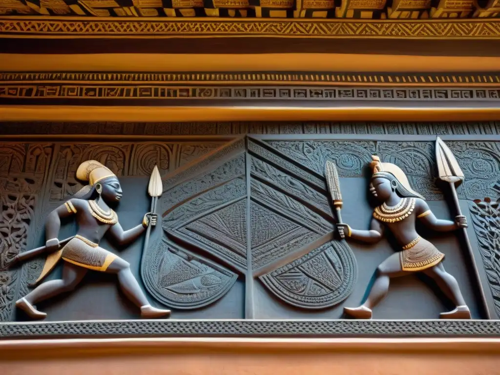 Detalle de los impresionantes grabados en relieve del Palacio Real de Abomey Dahomey, reflejando su rica historia
