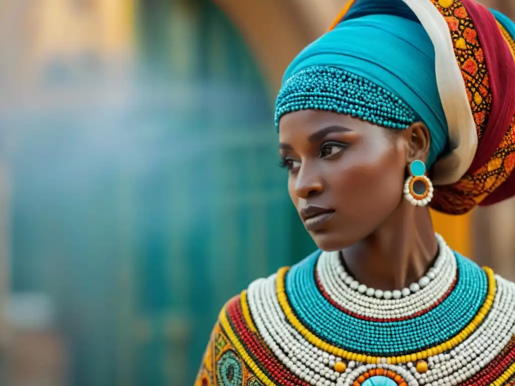 Mosaico vibrante: fusión artística europea y africana en el sur de España Detalle de un mosaico vibrante en el sur de España, reflejando la influencia cultural africana en Europa