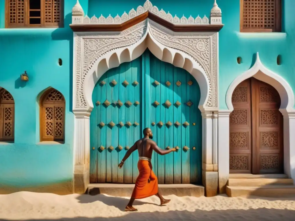Detalles de Stone Town en Zanzíbar: puertas talladas, mercados coloridos, influencias arquitectónicas y cultura multicultural