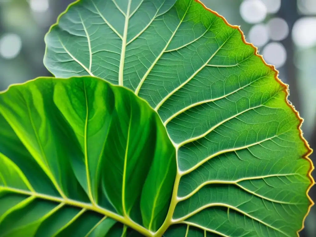 Detalles únicos de hojas de baobab y moringa, comparativa superalimentos africanos baobab moringa