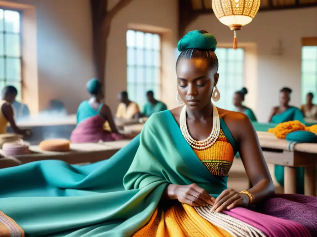 Diseñadores africanos fusionan historia y moda en vibrante taller textil