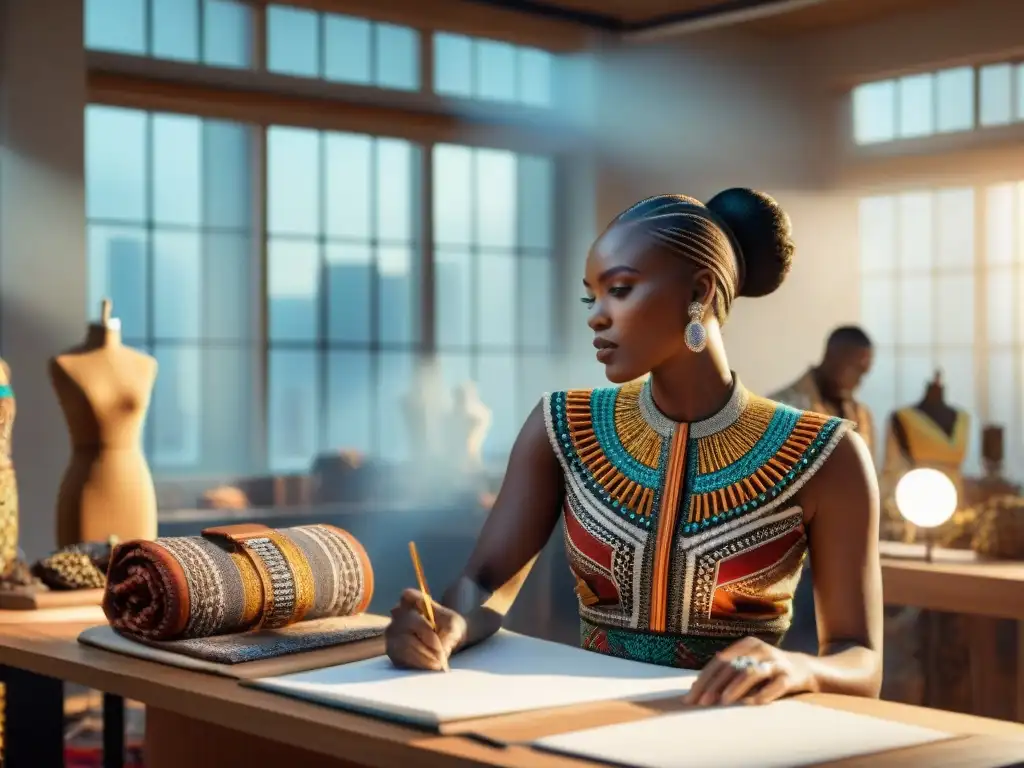 Diseñadores de moda africanos combinan tecnología y tradición en estudio de lujo, transformando la moda