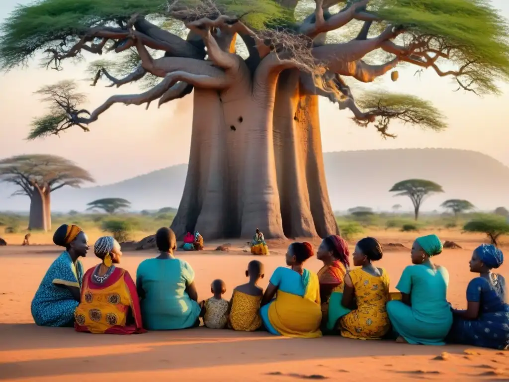 Educadoras africanas transmiten sabiduría y pasión bajo baobab, papel transformación para África