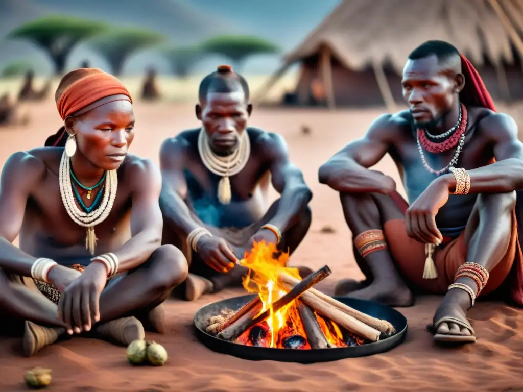 Elders Himba de Namibia cocinan con ingredientes naturales, revelando secretos longevidad tribus africanas dieta