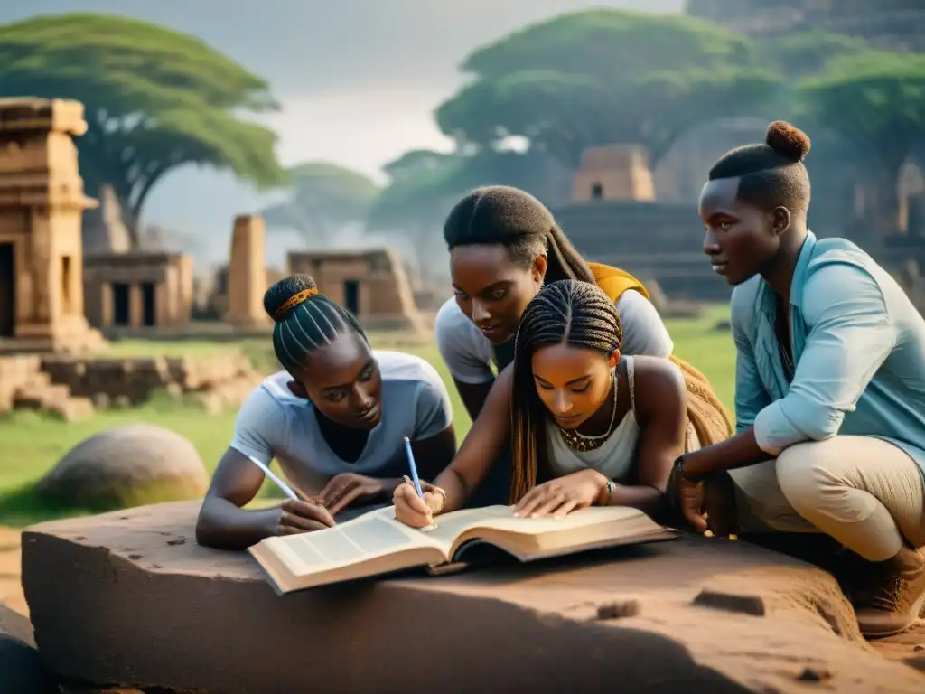 Un emocionante viaje educativo de estudiantes explorando ruinas de civilizaciones africanas, destacando su influencia global