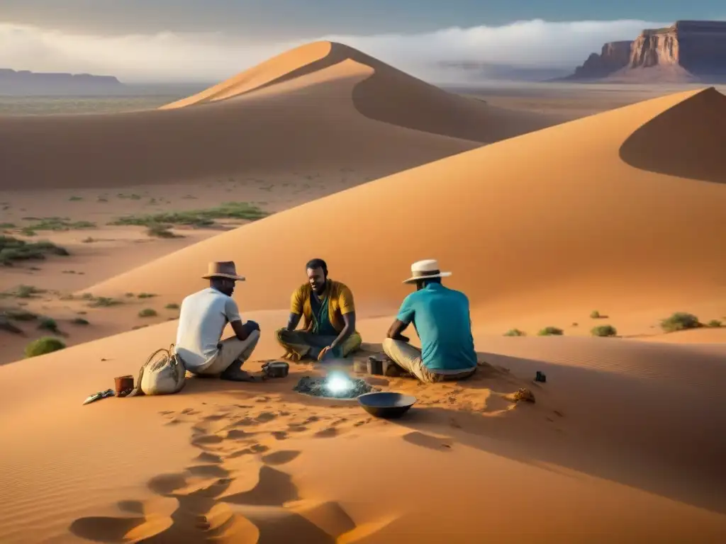 Un equipo de arqueólogos modernos excava tesoros perdidos en el desierto del Cuerno de África