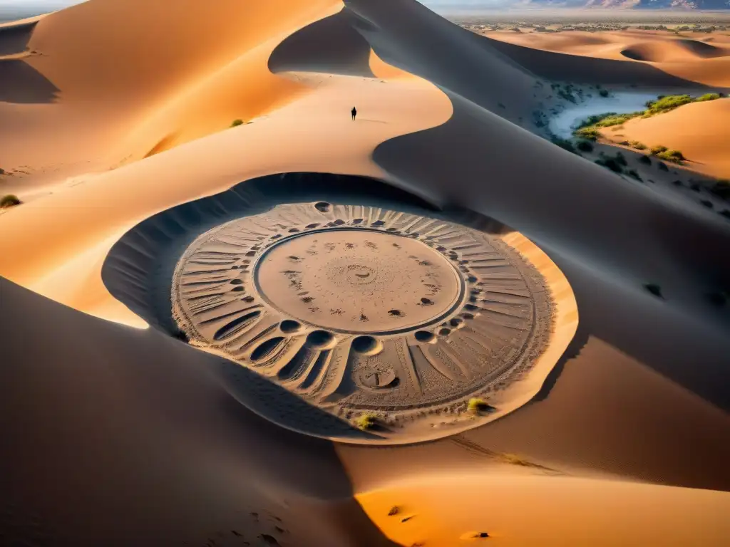 Equipo de arqueólogos preservando grabados rupestres en el Sahara, reflejando la historia de civilizaciones africanas