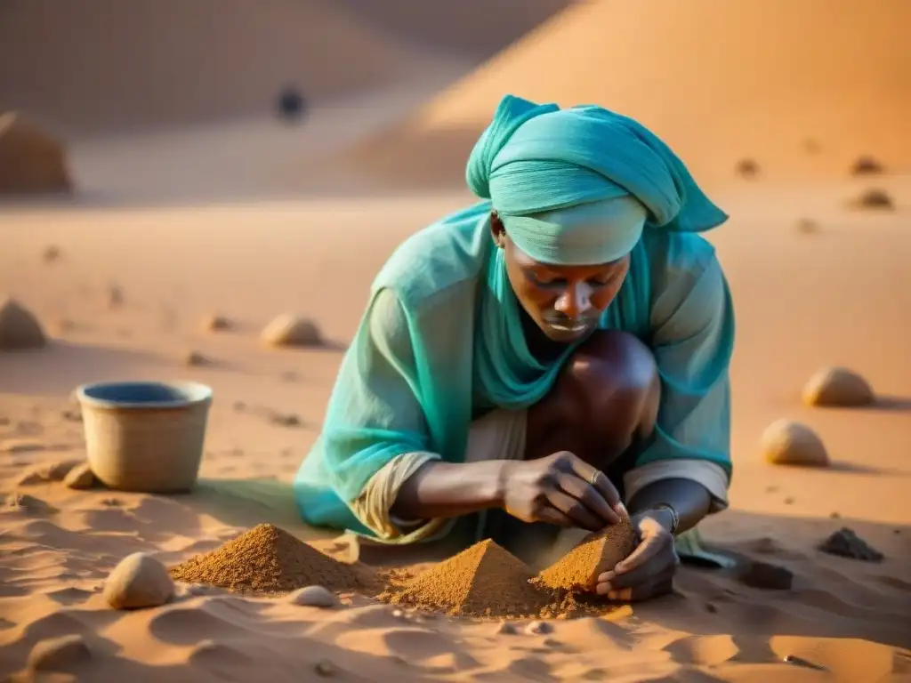 Excavación arqueológica en el Sahel: desenterrando historia bajo el sol Equipo de arqueólogos descubriendo tesoros en Sahel bajo el sol abrasador