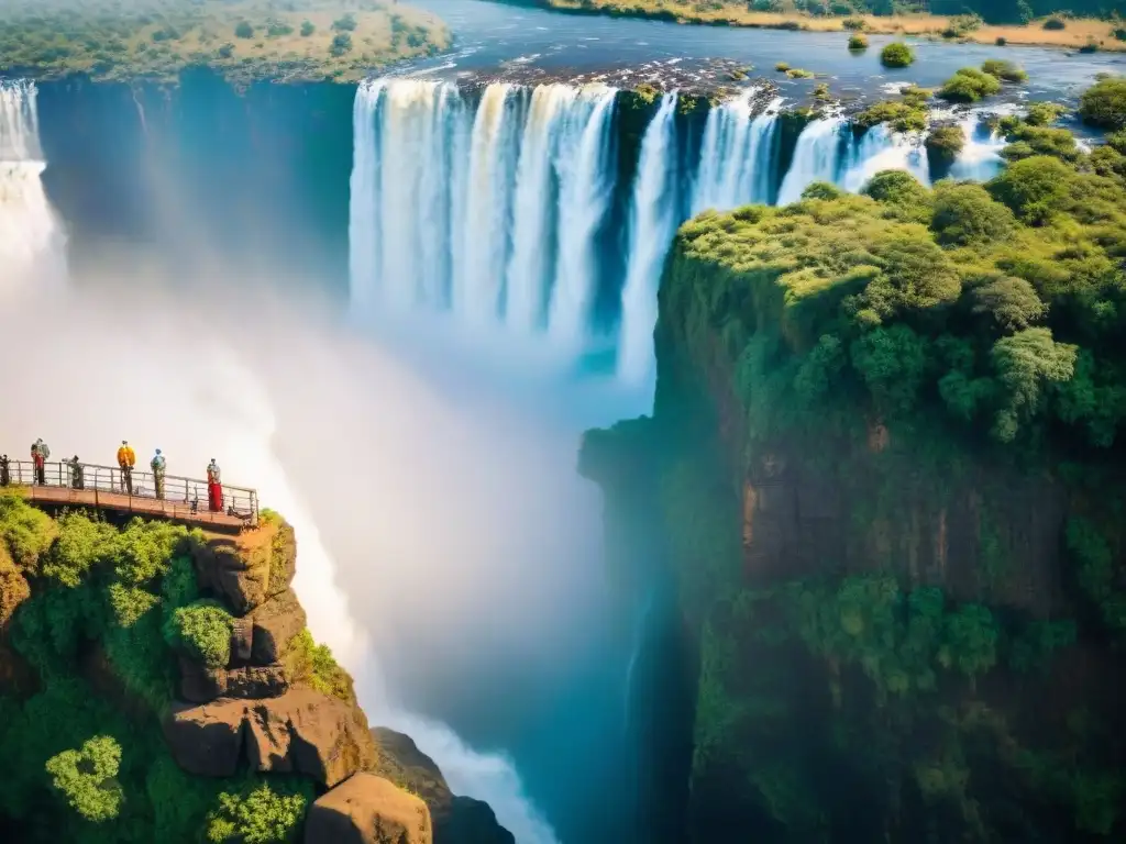 Equipo de conservacionistas monitorean con precisión las Cataratas Victoria