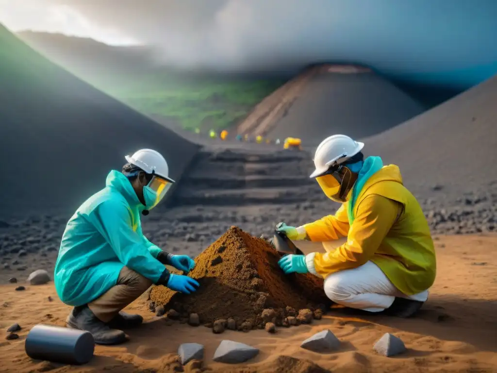 Equipo de investigadores desenterrando artefactos antiguos en sitio arqueológico africano, entre desastres naturales y civilizaciones africanas