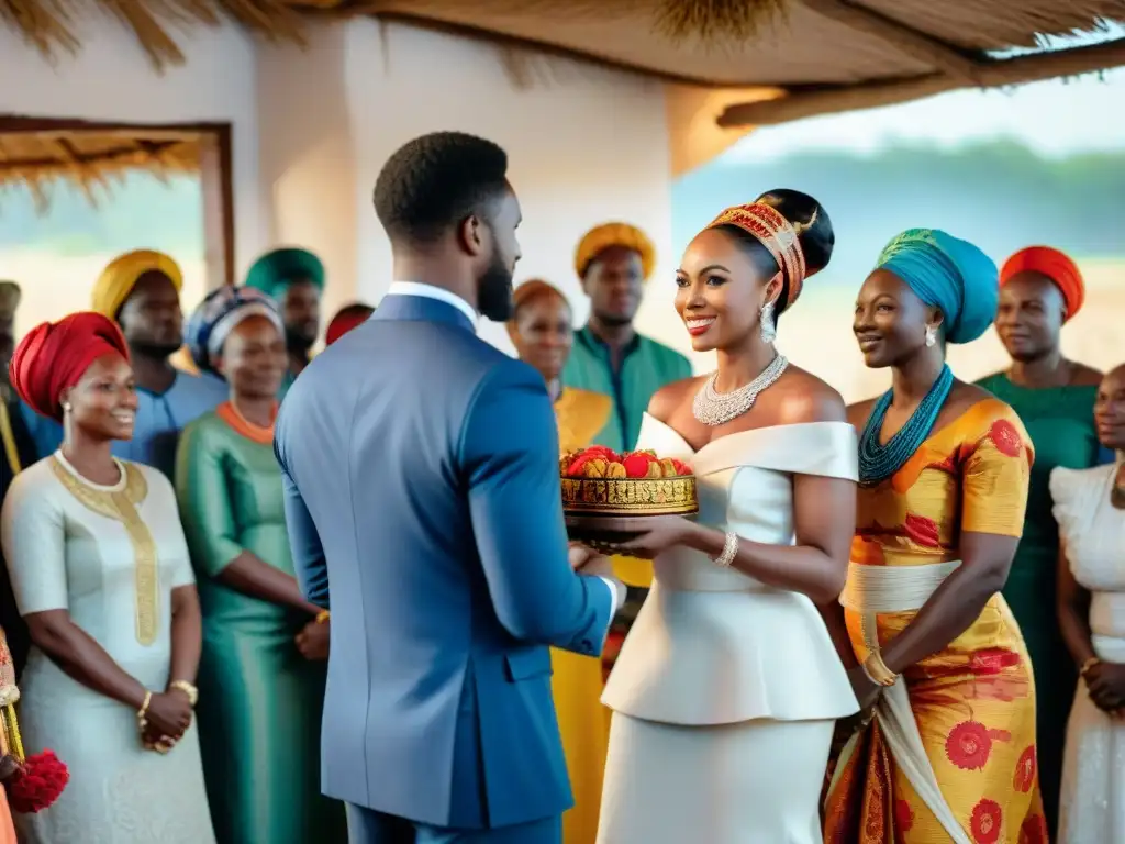 Espectacular boda africana en una aldea rural, con vibrantes colores y rituales