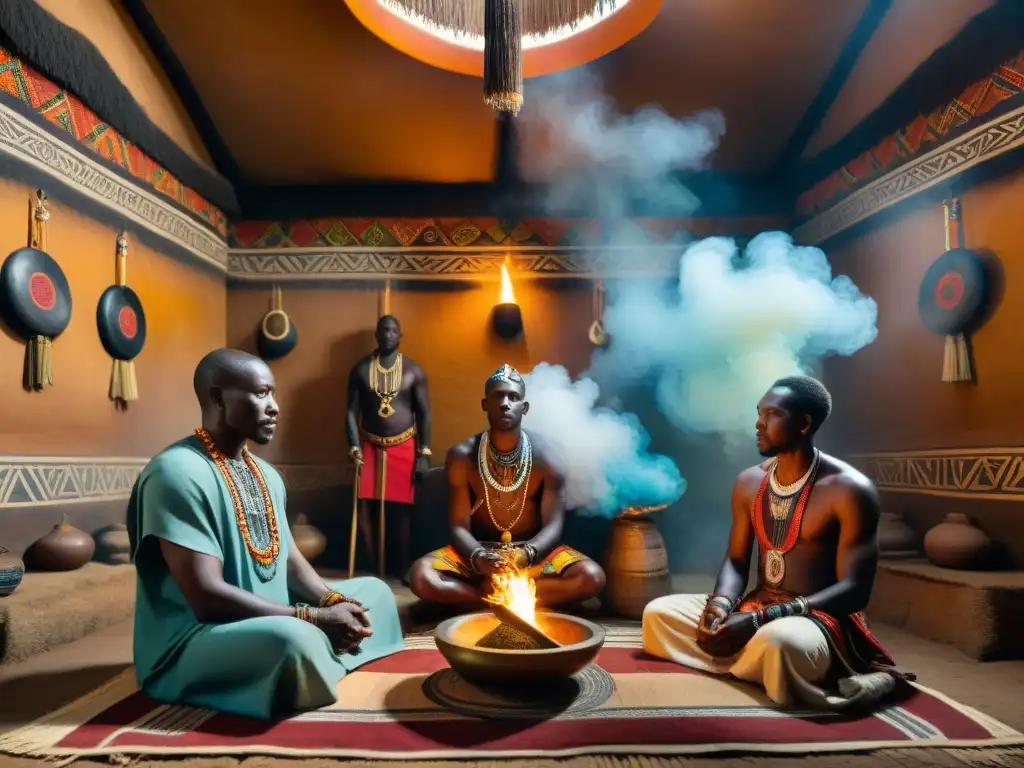 Explorando la espiritualidad africana en sociedades secretas con rituales sagrados