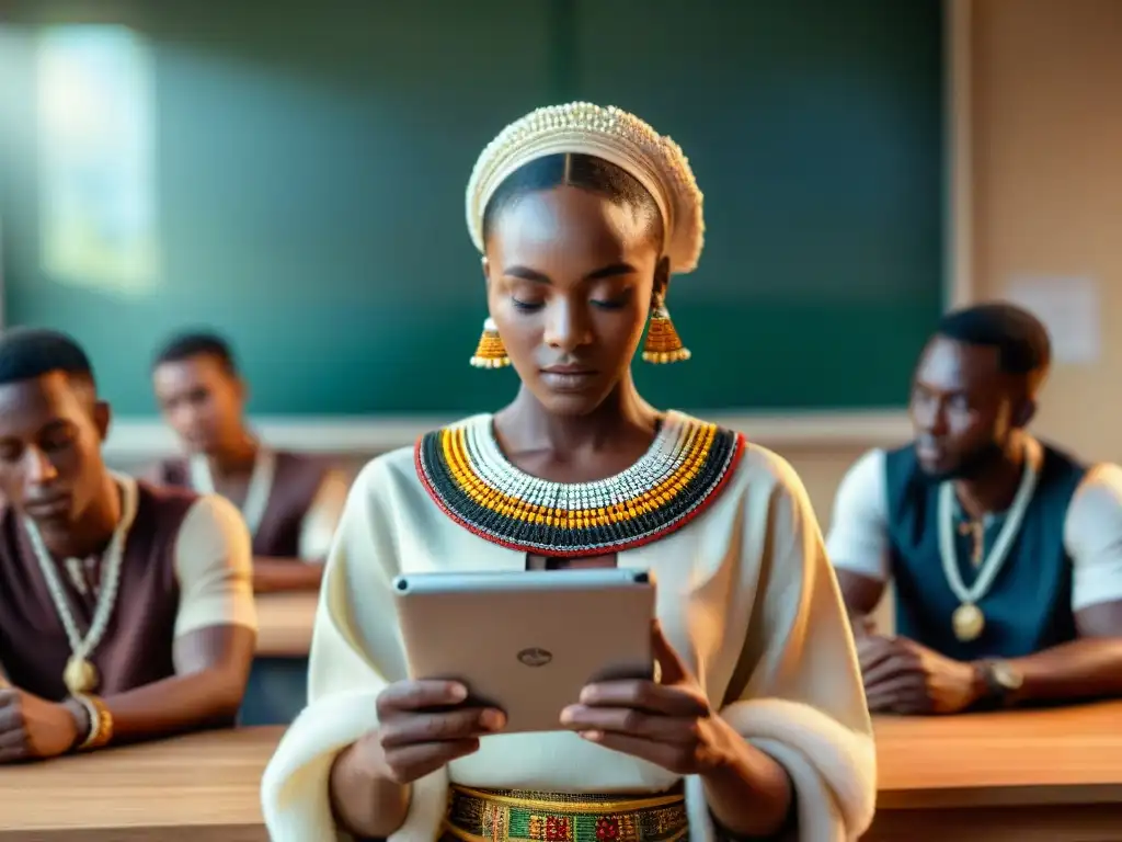 Estudiantes africanos disfrutan de una app educativa que celebra tradiciones de reinos africanos