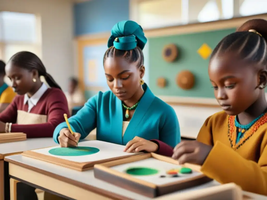Estudiantes crean máscaras africanas: aprendizaje creativo Estudiantes crean máscaras africanas, fusionando creatividad y aprendizaje en aula